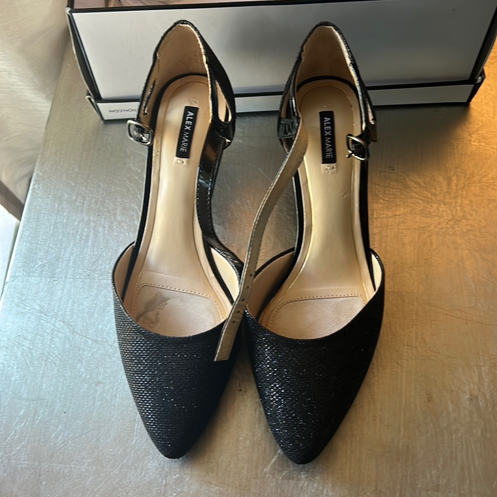 Alex Marie black sparkly high heels